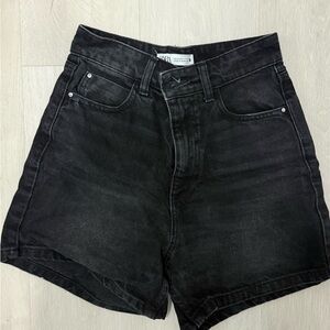Zara Charcoal Jean Shorts